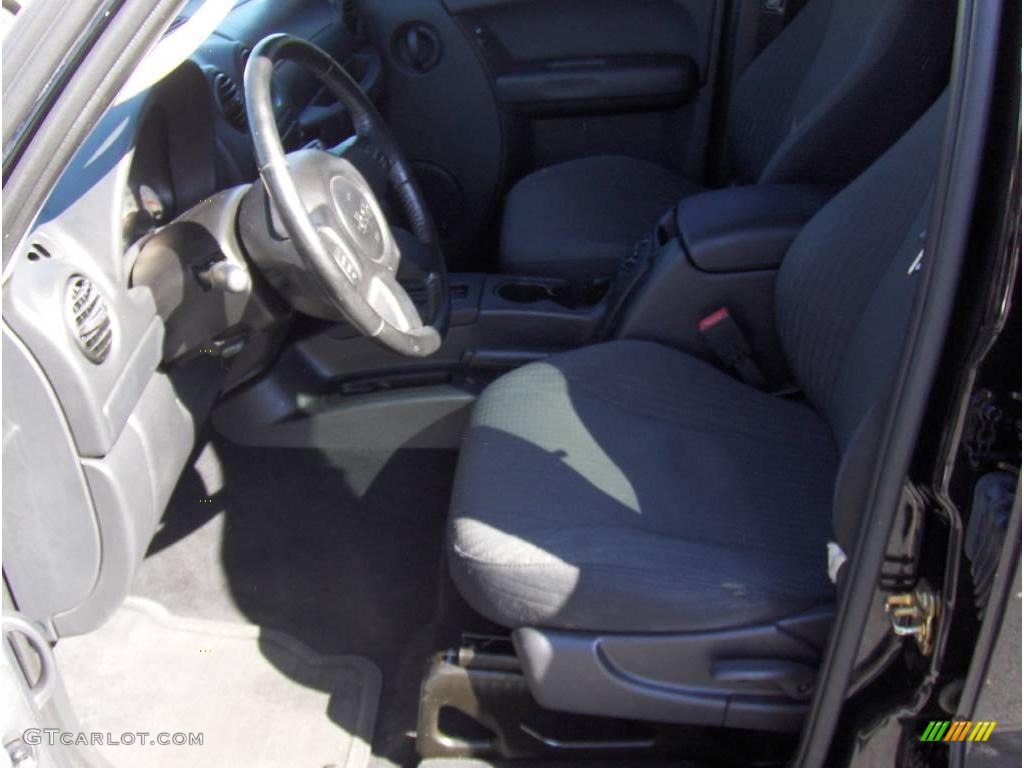 2004 Liberty Sport - Black Clearcoat / Dark Slate Gray photo #5
