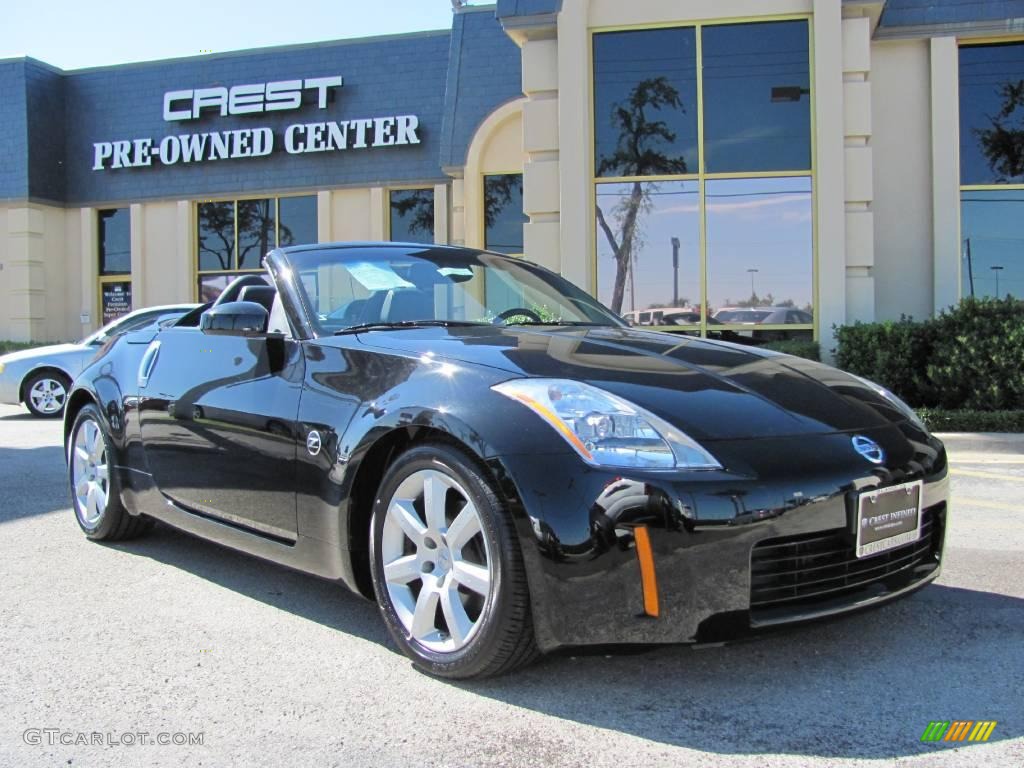 2005 350Z Enthusiast Roadster - Super Black / Charcoal photo #1