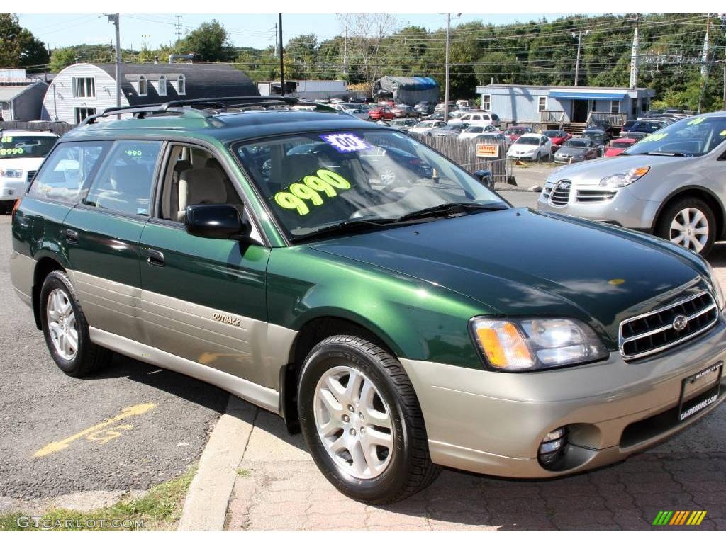 2000 Outback Wagon - Timberline Green Pearl / Beige photo #3