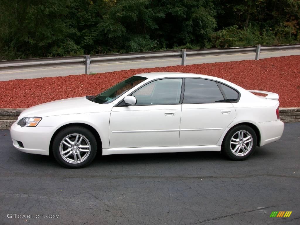 2005 Legacy 2.5i Sedan - Satin White Pearl / Charcoal Black photo #2