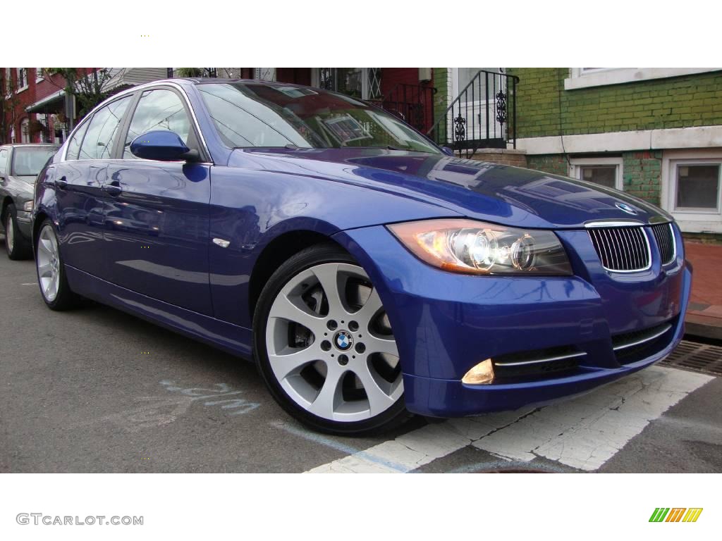 2007 3 Series 335i Sedan - Montego Blue Metallic / Grey photo #2