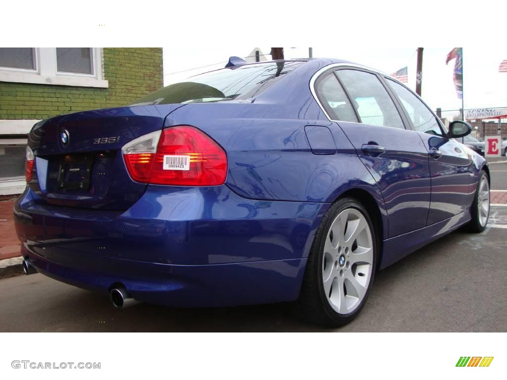 2007 3 Series 335i Sedan - Montego Blue Metallic / Grey photo #3