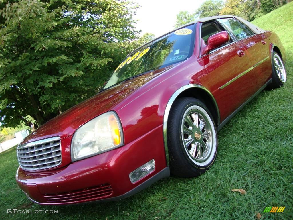 2003 DeVille Sedan - Crimson Red Pearl / Neutral Shale Beige photo #1