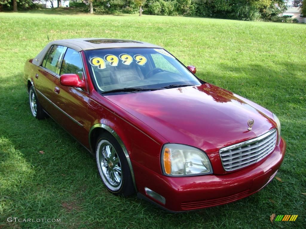 2003 DeVille Sedan - Crimson Red Pearl / Neutral Shale Beige photo #4