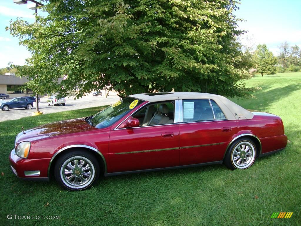 2003 DeVille Sedan - Crimson Red Pearl / Neutral Shale Beige photo #10