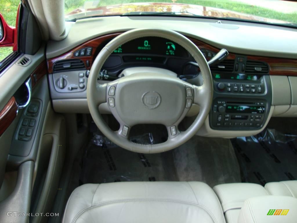 2003 DeVille Sedan - Crimson Red Pearl / Neutral Shale Beige photo #29