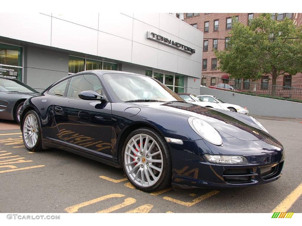 2007 911 Carrera 4S Coupe - Midnight Blue Metallic / Natural Leather Brown photo #1