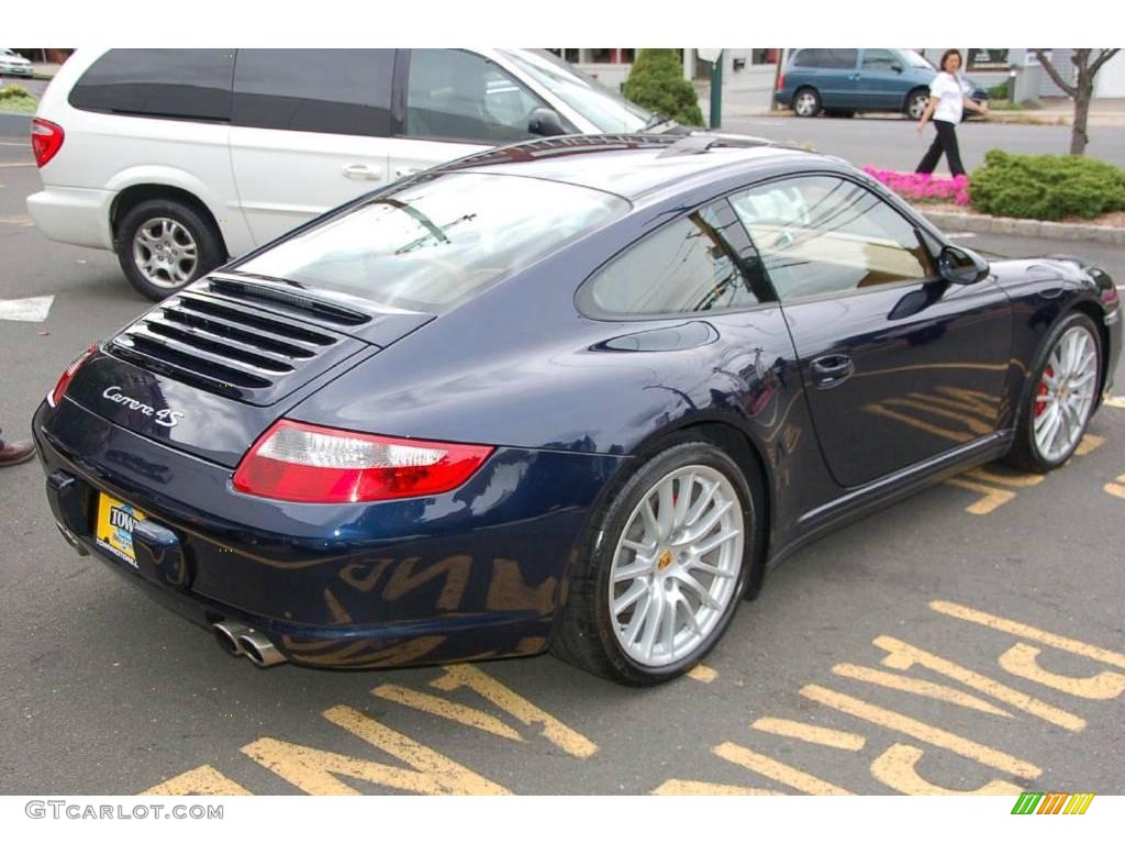 2007 911 Carrera 4S Coupe - Midnight Blue Metallic / Natural Leather Brown photo #3