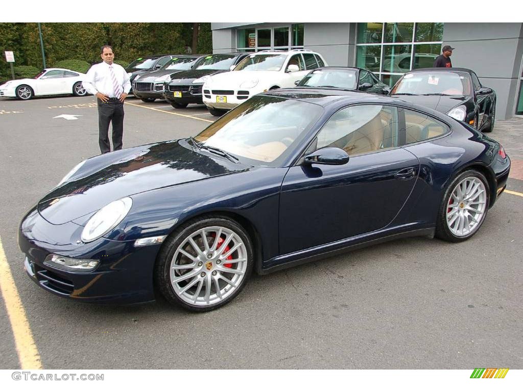 2007 911 Carrera 4S Coupe - Midnight Blue Metallic / Natural Leather Brown photo #7