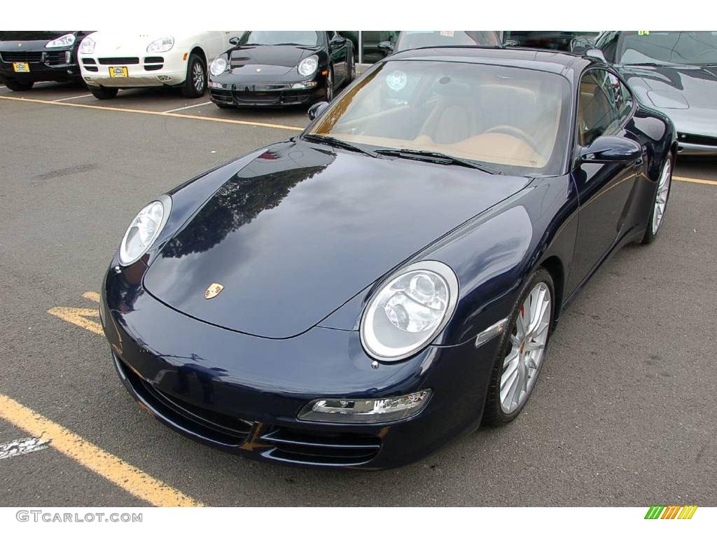 2007 911 Carrera 4S Coupe - Midnight Blue Metallic / Natural Leather Brown photo #8