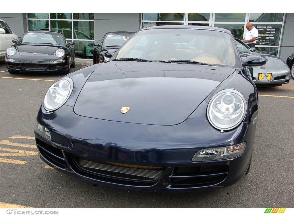 2007 911 Carrera 4S Coupe - Midnight Blue Metallic / Natural Leather Brown photo #10