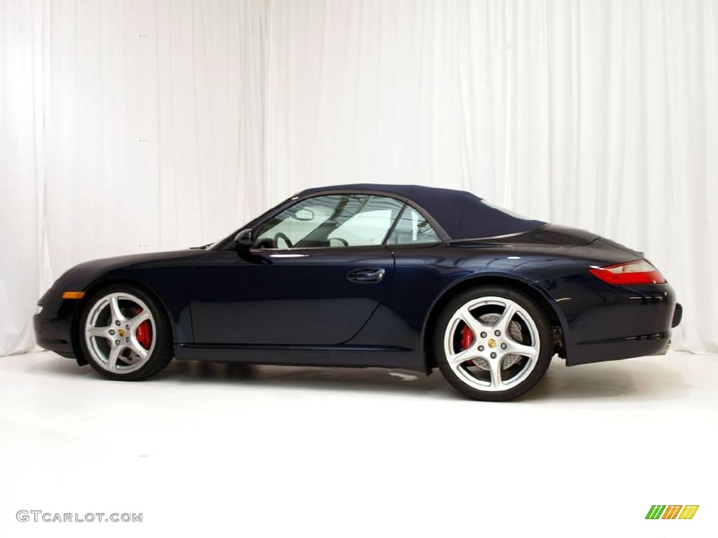 2008 911 Carrera S Cabriolet - Midnight Blue Metallic / Stone Grey photo #25