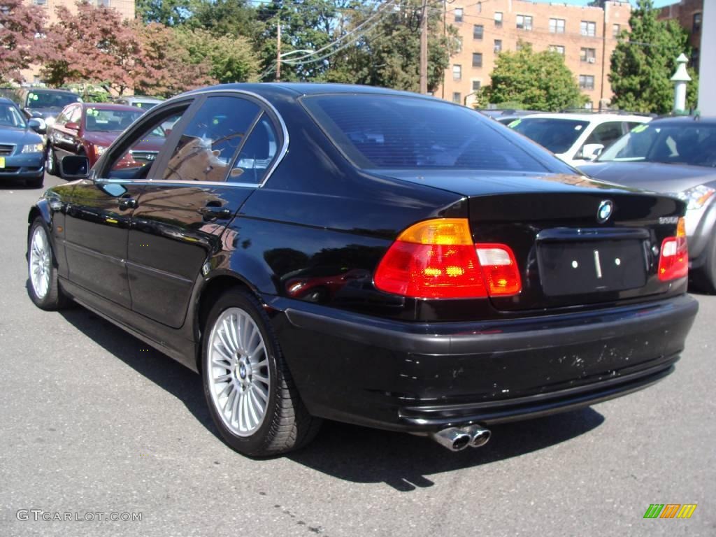 2001 3 Series 330i Sedan - Jet Black / Black photo #7