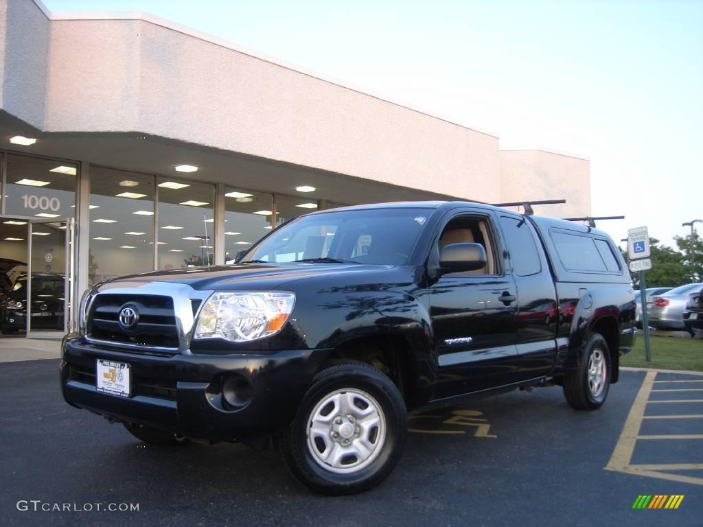 2006 Tacoma Access Cab - Black Sand Pearl / Taupe photo #1