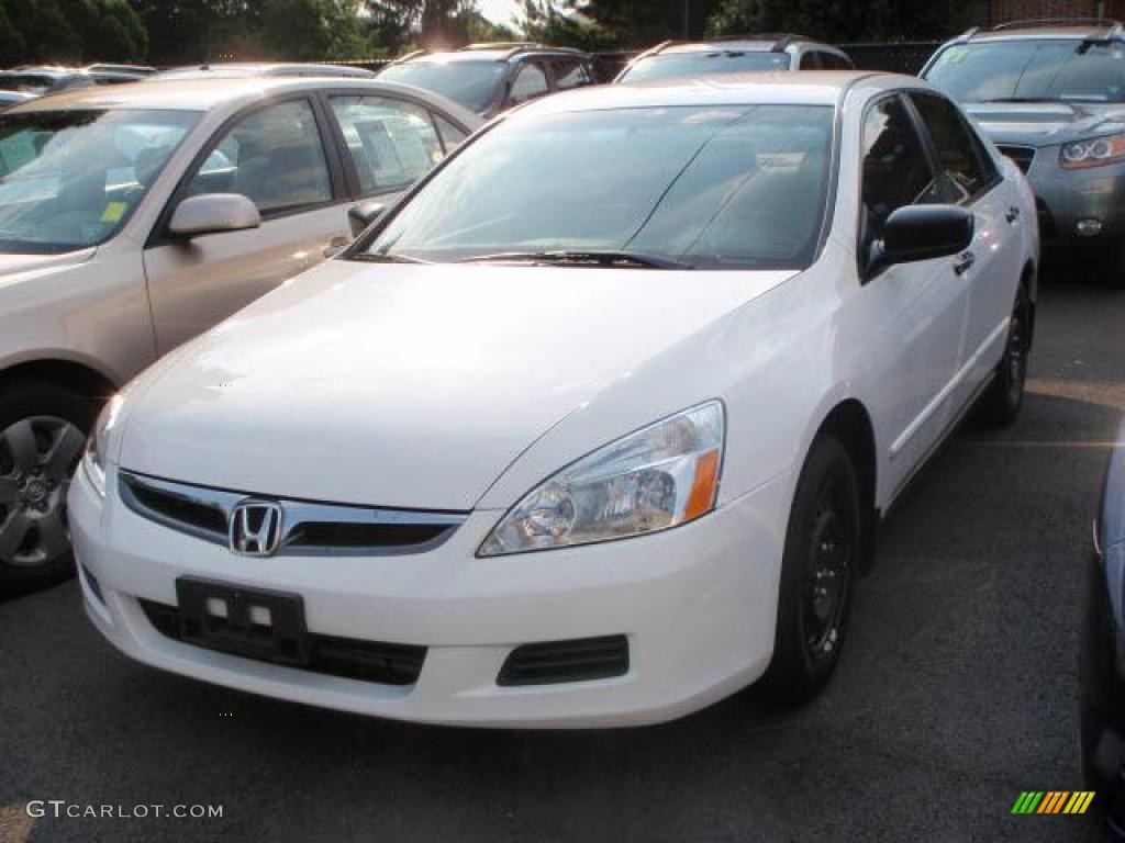 2007 Accord Value Package Sedan - Taffeta White / Ivory photo #1