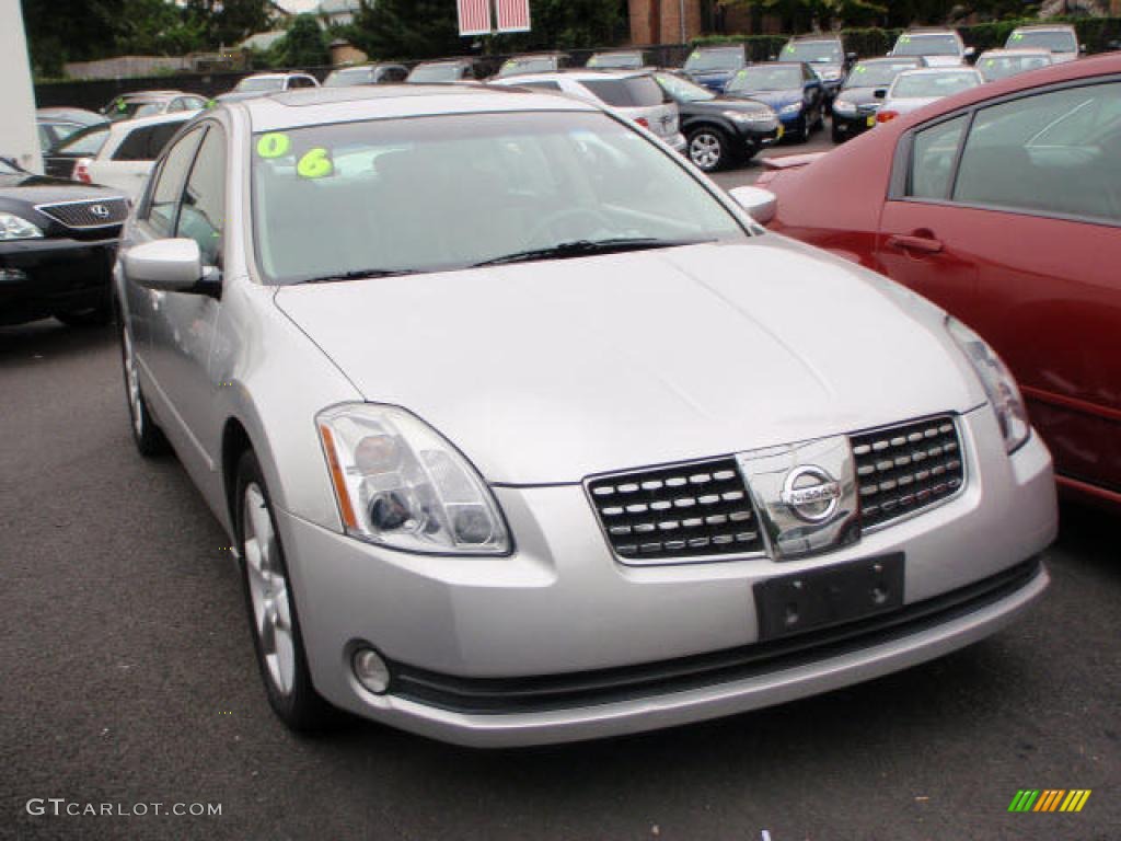 2006 Maxima 3.5 SE - Liquid Silver Metallic / Cafe Latte photo #3