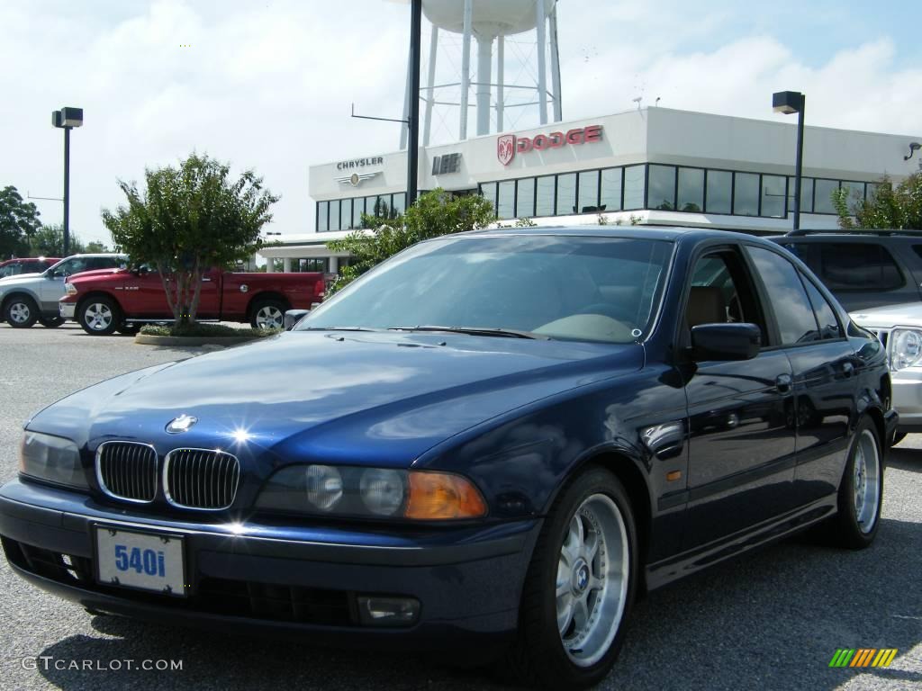 1998 5 Series 540i Sedan - Montreal Blue Metallic / Sand Beige photo #1