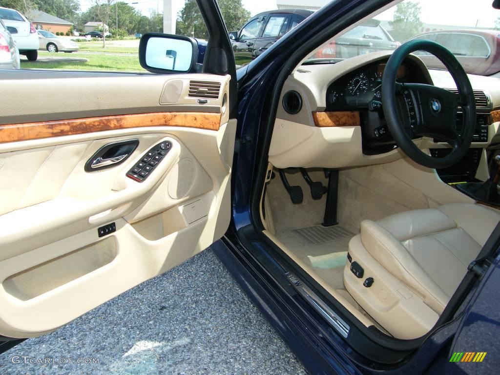 1998 5 Series 540i Sedan - Montreal Blue Metallic / Sand Beige photo #13