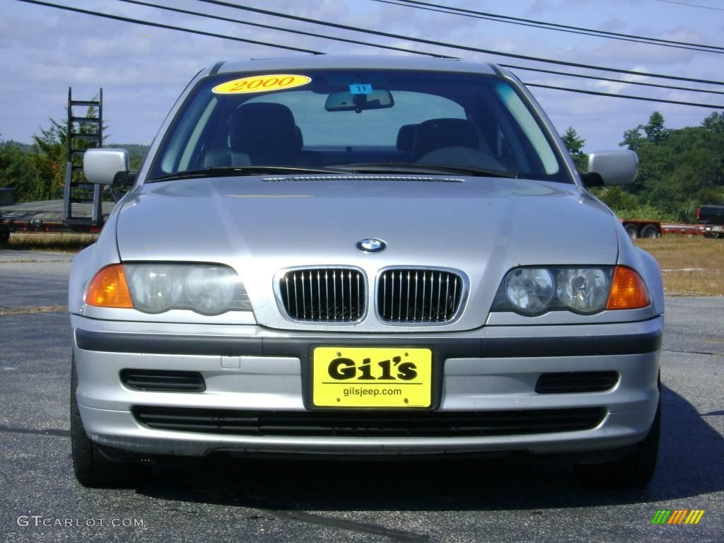 2000 3 Series 323i Sedan - Titanium Silver Metallic / Black photo #2
