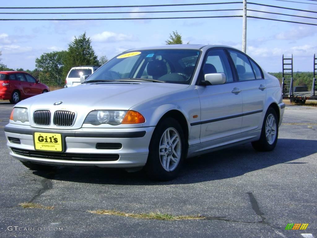 2000 3 Series 323i Sedan - Titanium Silver Metallic / Black photo #3
