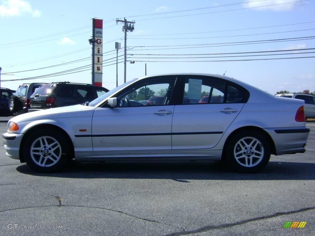 2000 3 Series 323i Sedan - Titanium Silver Metallic / Black photo #4