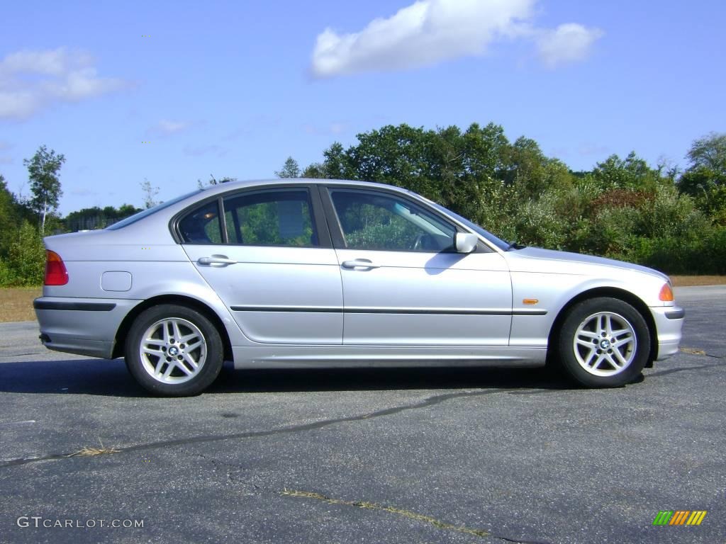 2000 3 Series 323i Sedan - Titanium Silver Metallic / Black photo #8