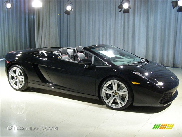 2008 Gallardo Spyder E-Gear - Black / Black/Red photo #3