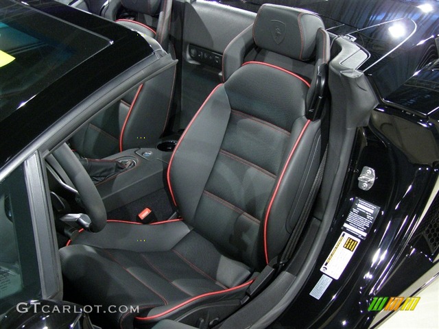 2008 Gallardo Spyder E-Gear - Black / Black/Red photo #5