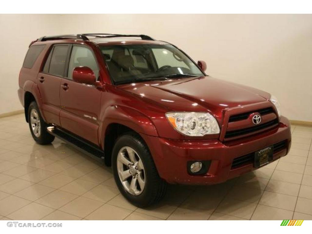 2007 4Runner Limited 4x4 - Salsa Red Pearl / Taupe photo #1