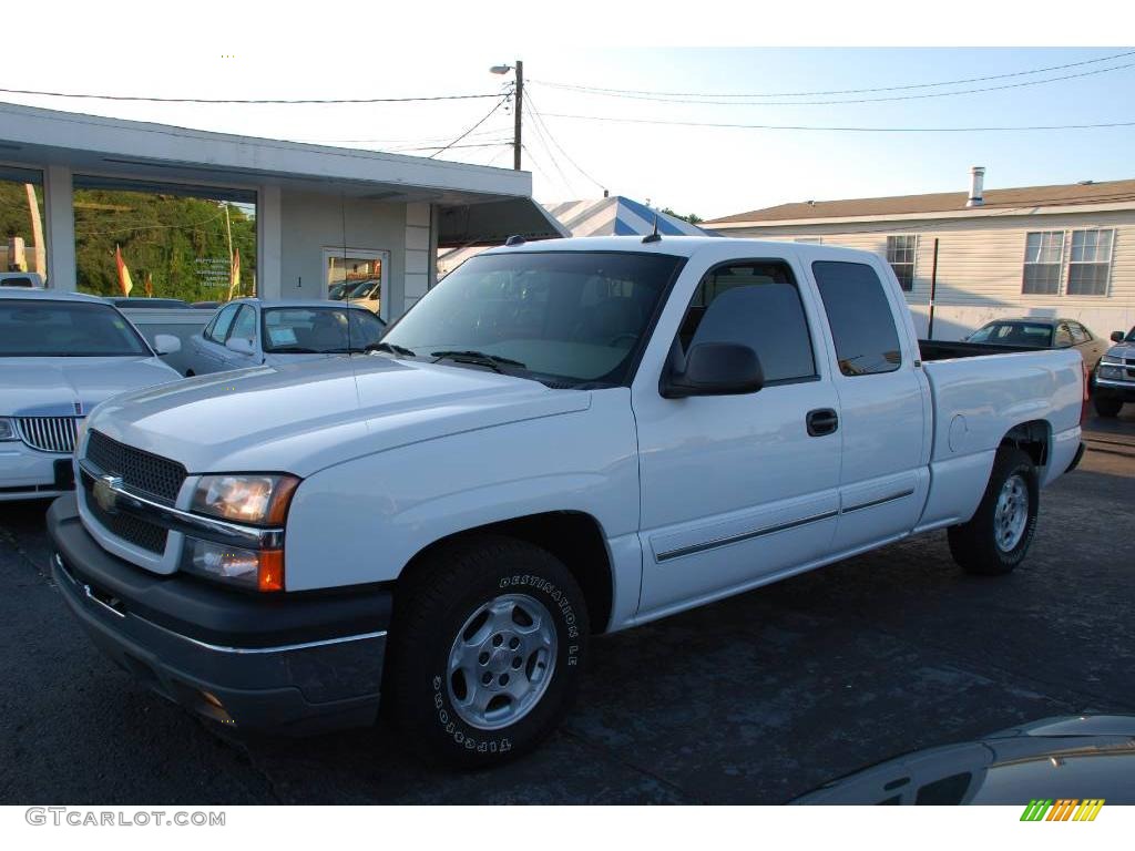 2004 Silverado 1500 LT Extended Cab - Summit White / Tan photo #1