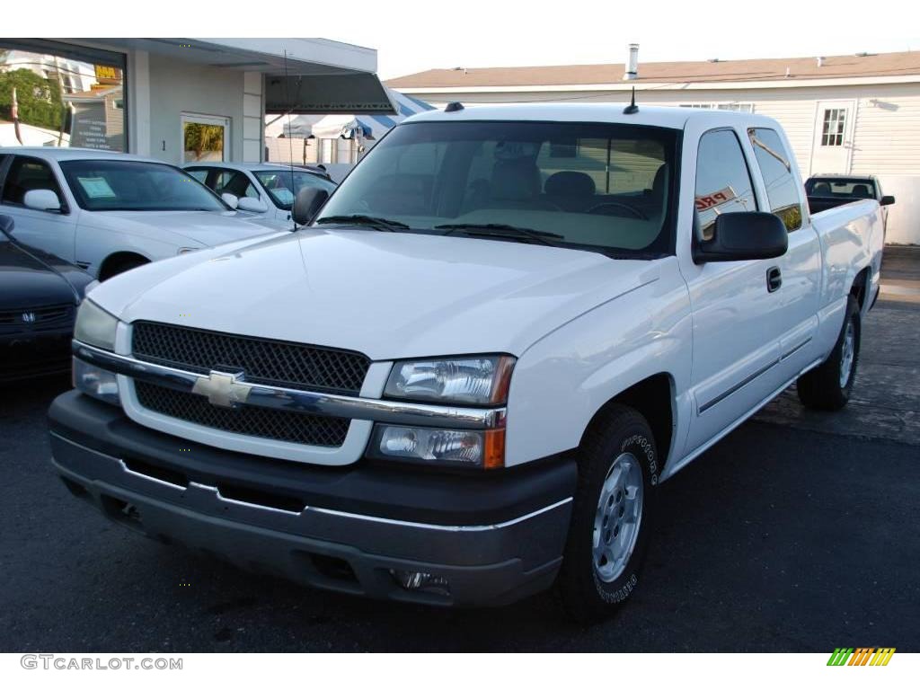 2004 Silverado 1500 LT Extended Cab - Summit White / Tan photo #5