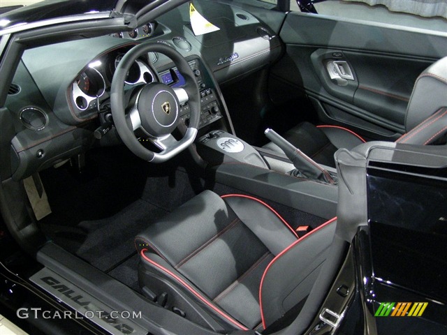 2008 Gallardo Spyder E-Gear - Black / Black/Red photo #6
