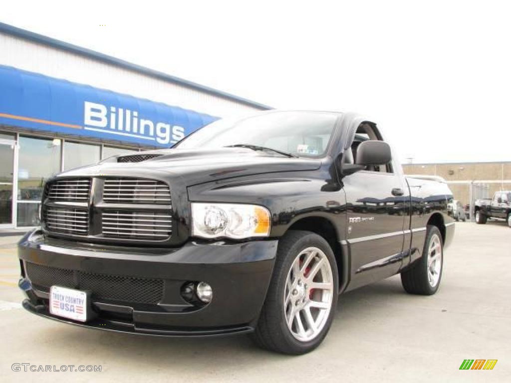 2005 Ram 1500 SRT-10 Regular Cab - Black / Dark Slate Gray photo #2