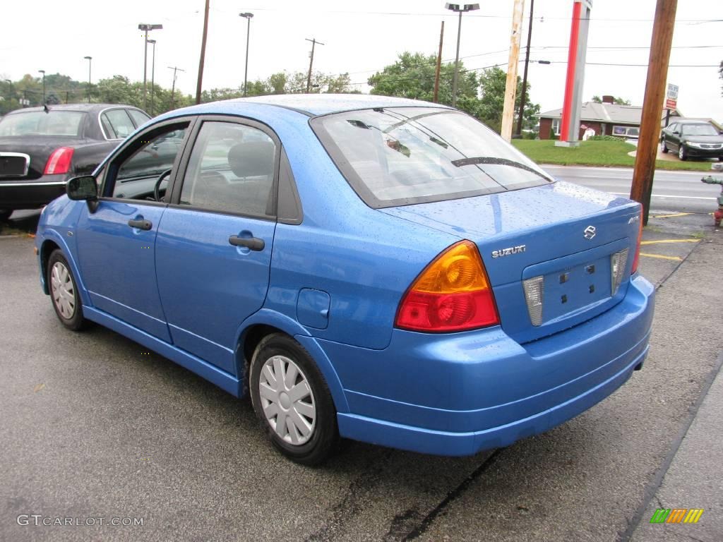 2004 Aerio S Sedan - Cosmic Blue Metallic / Black photo #7