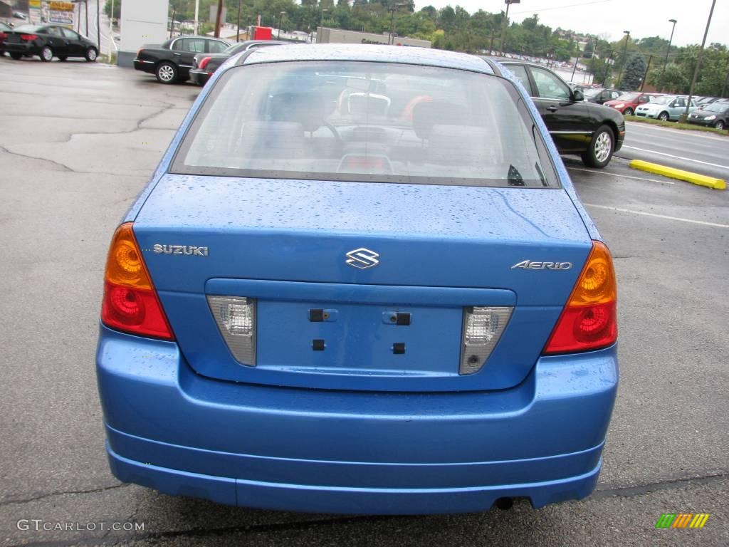 2004 Aerio S Sedan - Cosmic Blue Metallic / Black photo #8