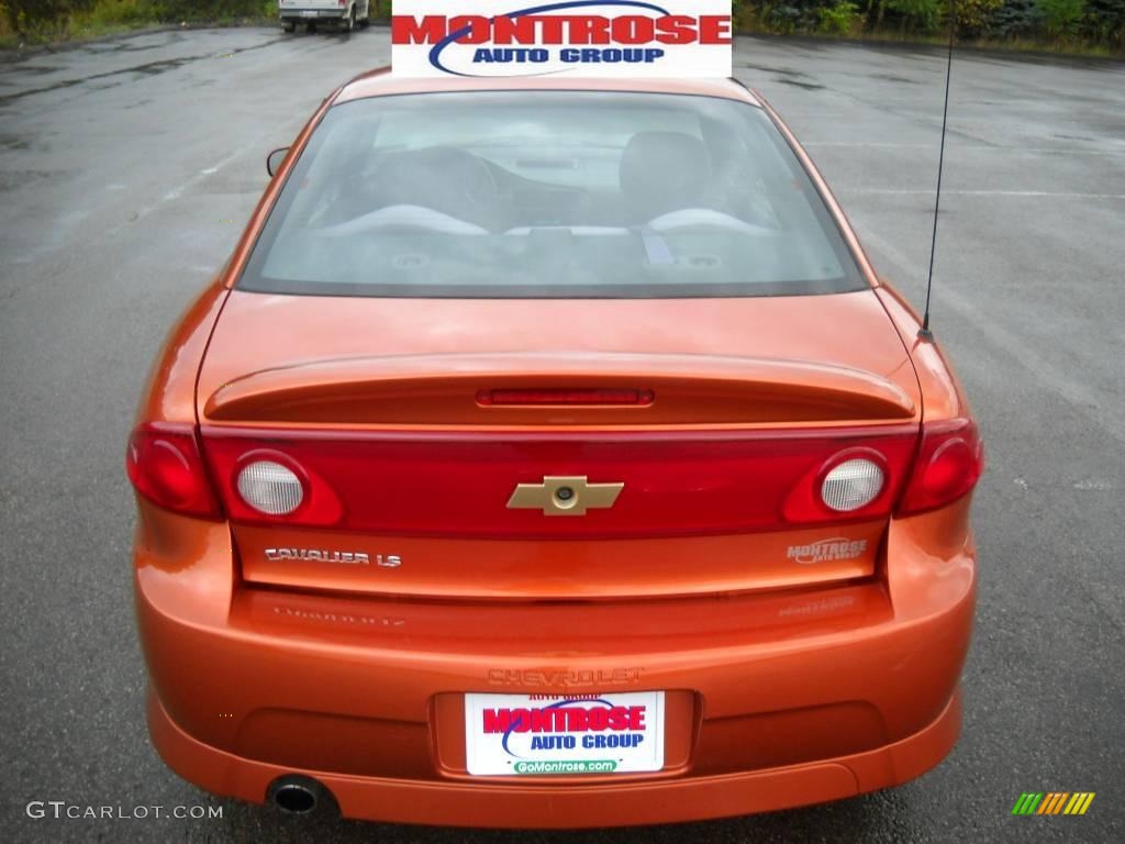 2004 Cavalier LS Sport Coupe - Sunburst Orange / Graphite photo #4