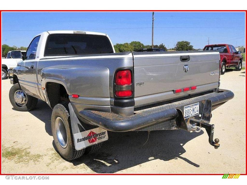 1996 Ram 3500 Laramie Regular Cab Dually 4x4 - Stone White / Gray photo #3