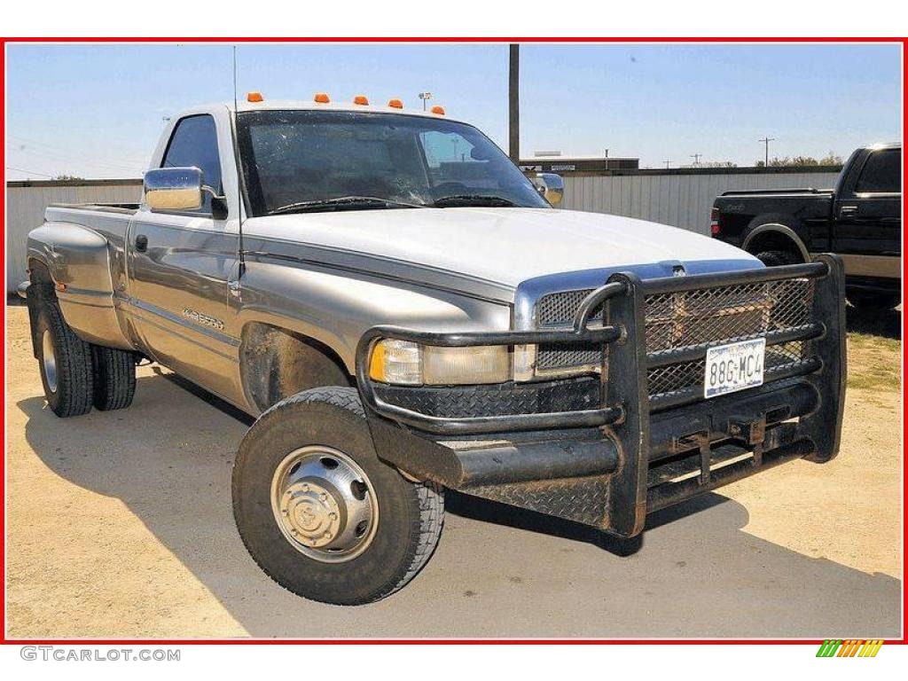 1996 Ram 3500 Laramie Regular Cab Dually 4x4 - Stone White / Gray photo #9