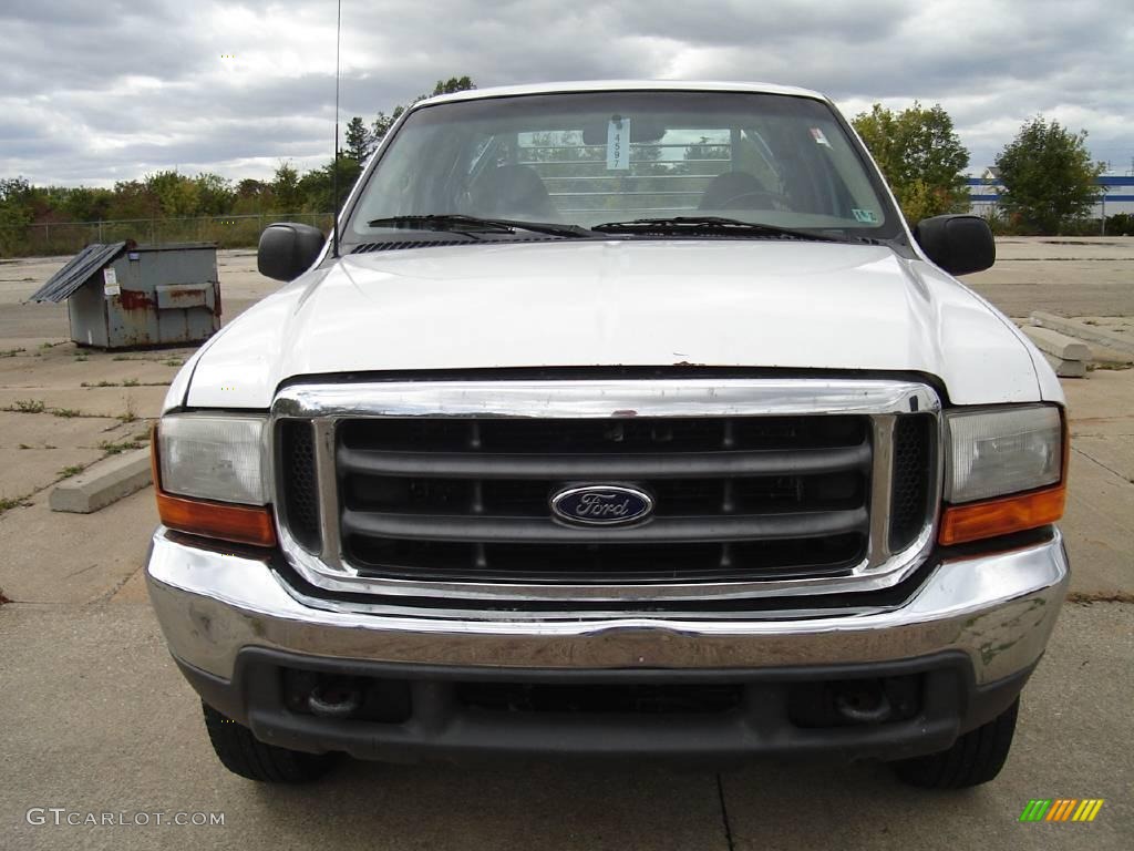2000 F250 Super Duty XL Extended Cab 4x4 Chassis - Oxford White / Medium Parchment photo #8