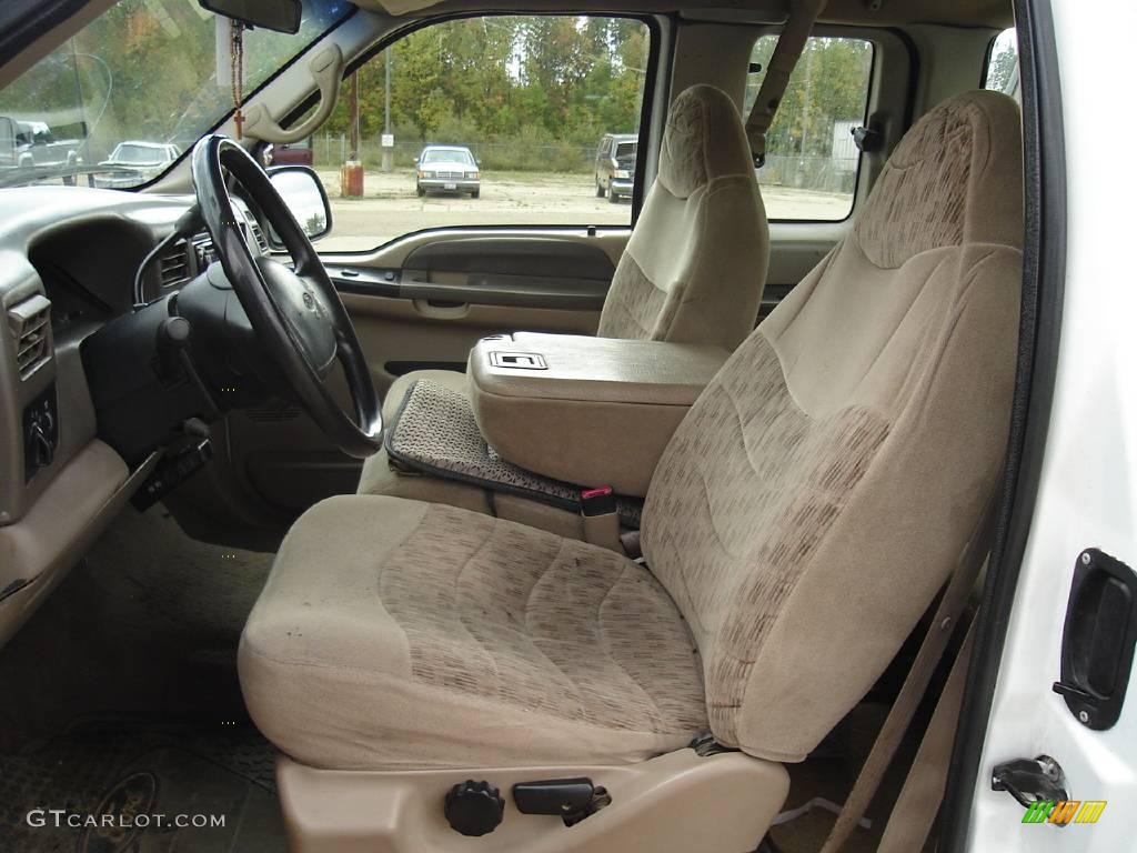 2000 F250 Super Duty XL Extended Cab 4x4 Chassis - Oxford White / Medium Parchment photo #14
