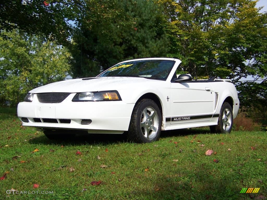 2002 Mustang V6 Convertible - Oxford White / Oxford White photo #1