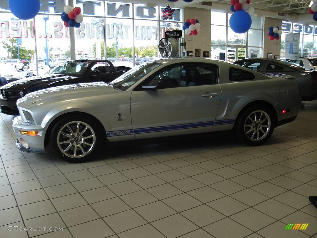 2009 Mustang Shelby GT500KR Coupe - Brilliant Silver Metallic / Black/Black photo #3
