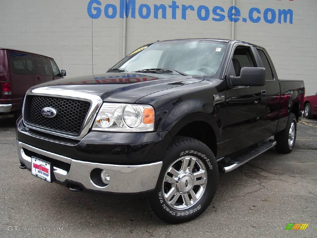2006 F150 XLT SuperCab 4x4 - Black / Medium/Dark Flint photo #1