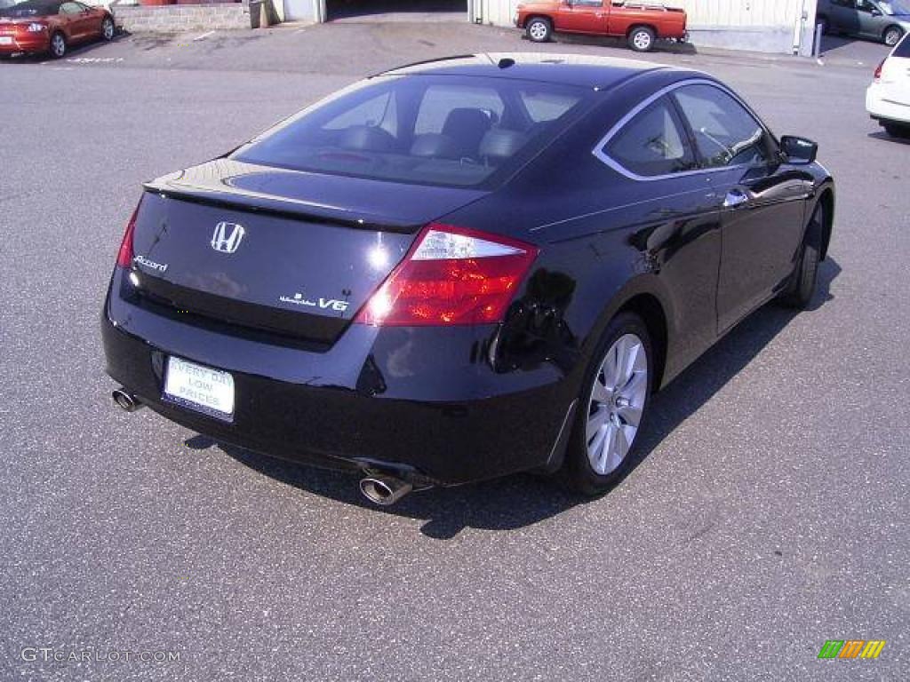 2008 Accord EX-L V6 Coupe - Nighthawk Black Pearl / Black photo #4