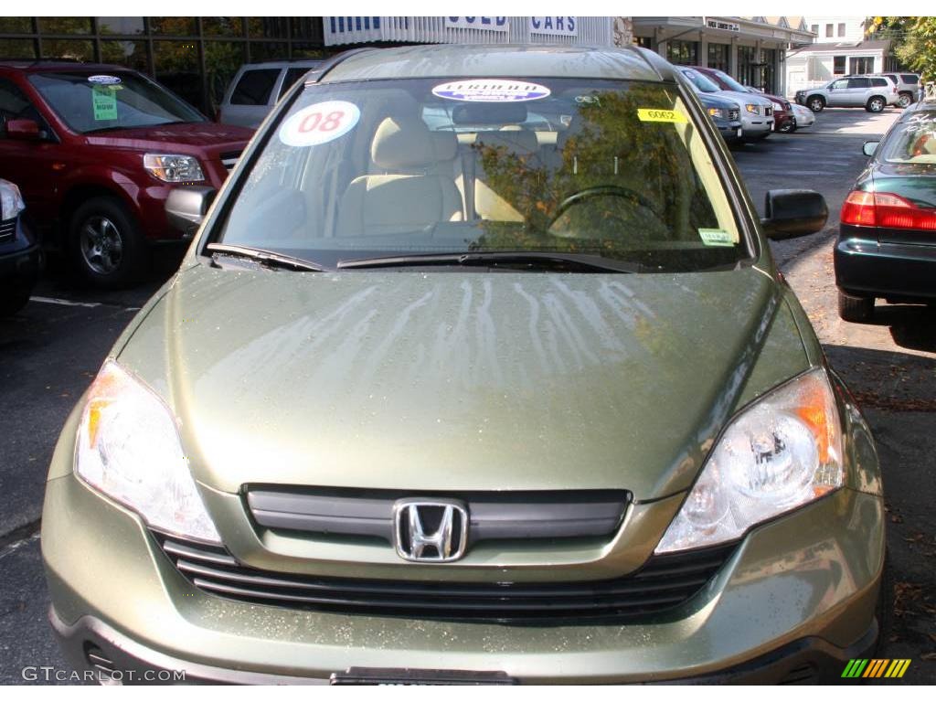 2008 CR-V LX 4WD - Green Tea Metallic / Ivory photo #2