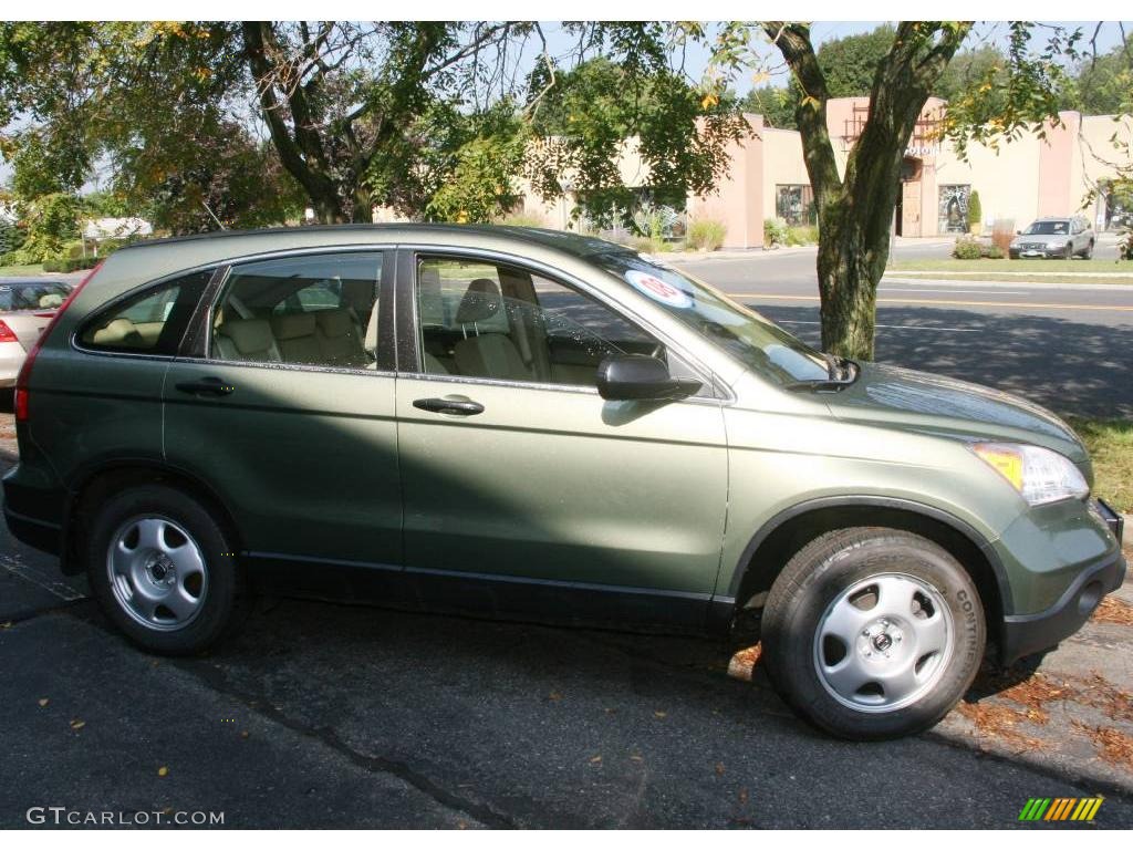 2008 CR-V LX 4WD - Green Tea Metallic / Ivory photo #4