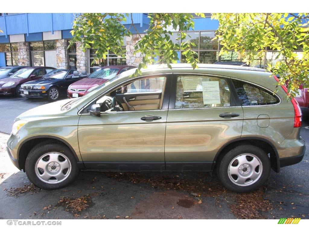 2008 CR-V LX 4WD - Green Tea Metallic / Ivory photo #9
