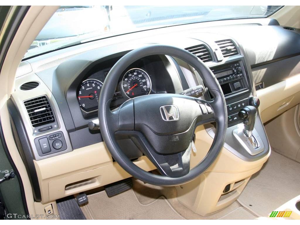 2008 CR-V LX 4WD - Green Tea Metallic / Ivory photo #11