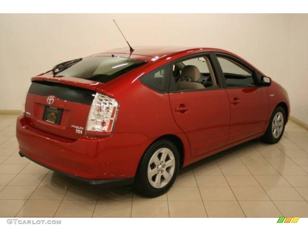 2008 Prius Hybrid - Barcelona Red Metallic / Bisque photo #7