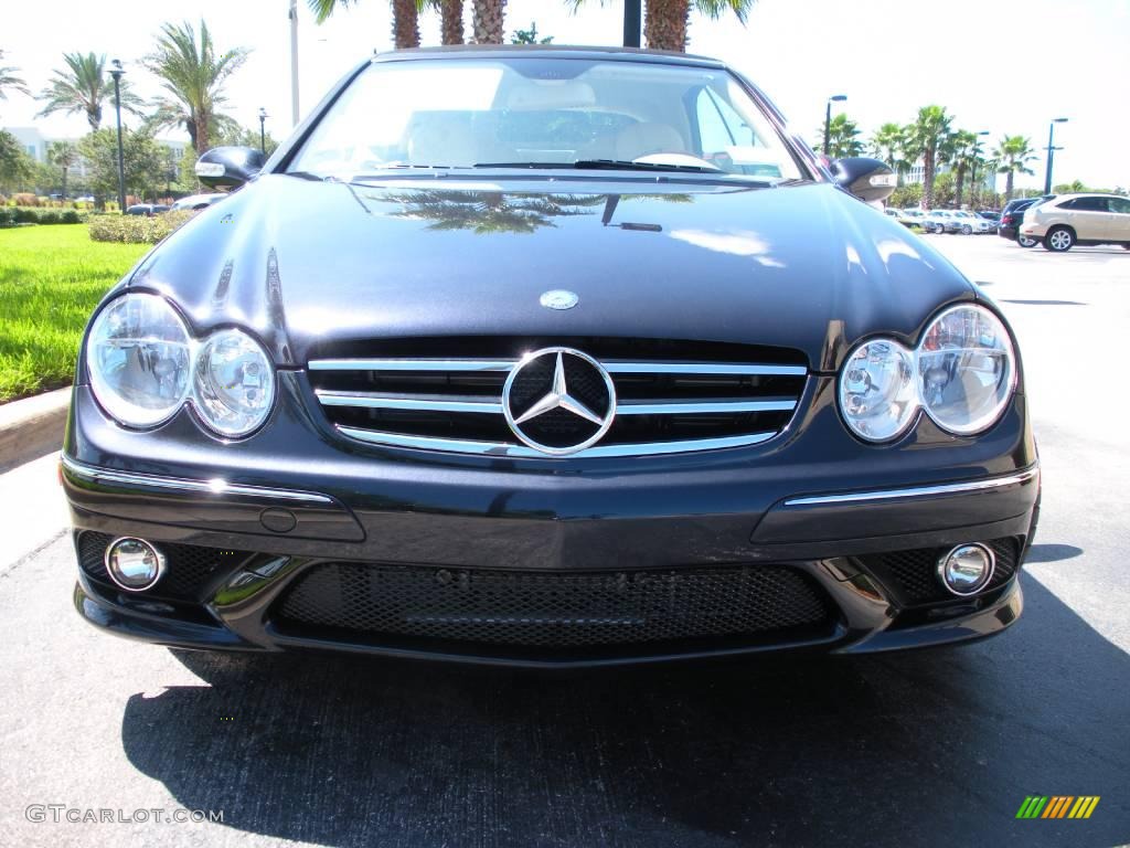 2009 CLK 550 Cabriolet - Majestic Black Metallic / Stone photo #3